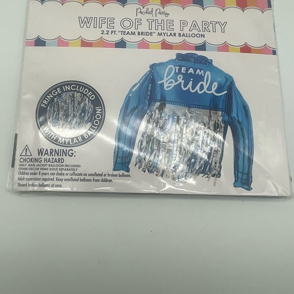 8 Bachelorette Party Balloons Fringe Jacket Team Bride Wife Of The Party 2.2ft - Picture 3 of 6